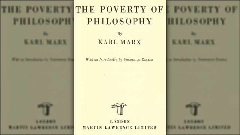 Cover of Karl Marx's "The Poverty of Philosophy"