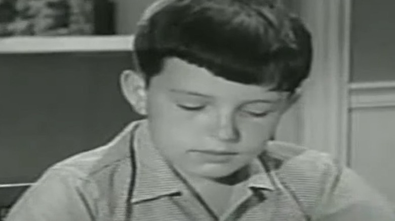 Jerry Mathers as Beaver looking down