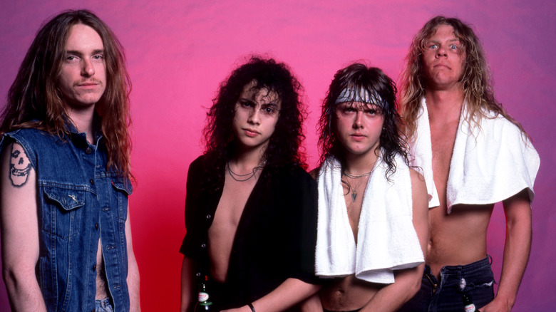 Cliff Burton, Kirk Hammett, Lars Ulrich, and James Hetfield