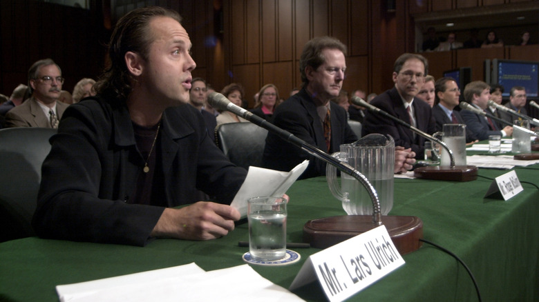 Lars Ulrich at a senate hearing