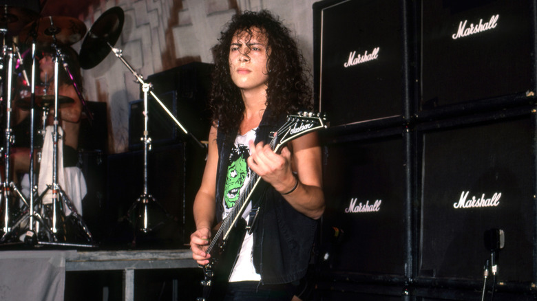 Kirk Hammett playing Jackson guitar