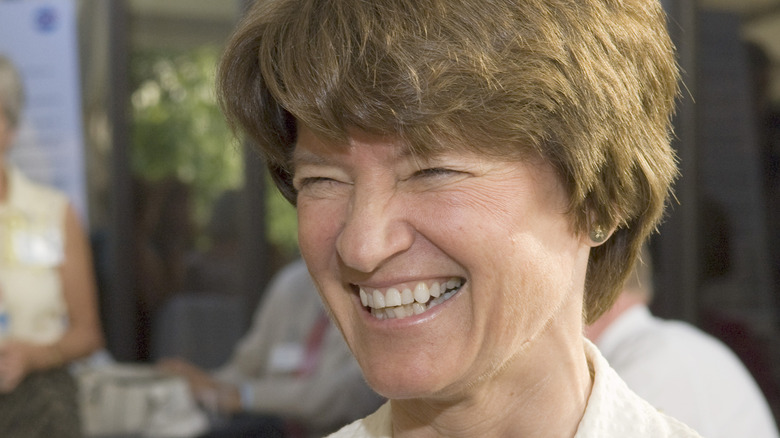 Sally Ride grinning