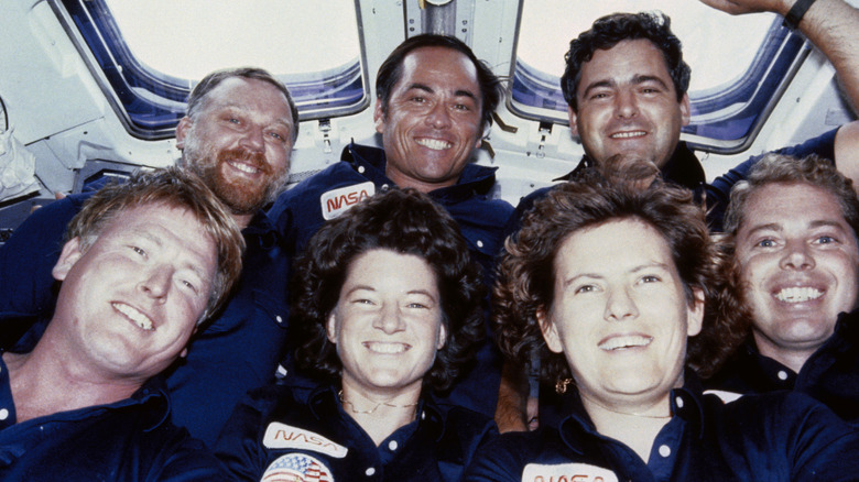 STS-41G Space shuttle crew group photo