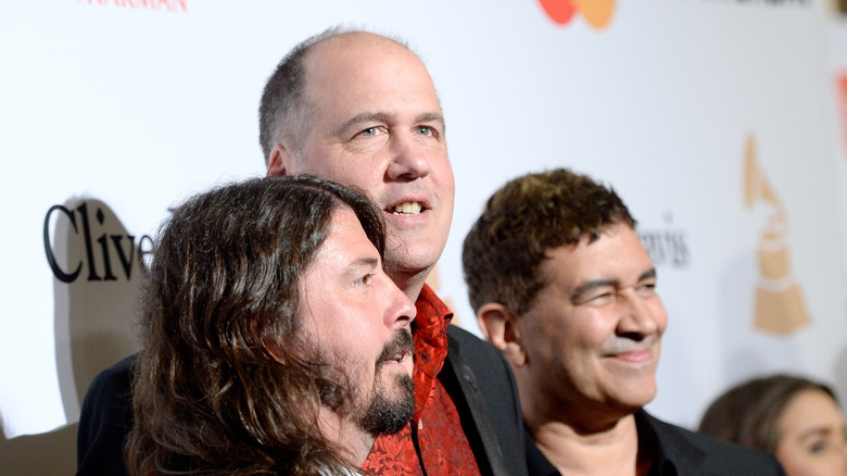 Krist Novoselic with Dave Grohl and Pat Smear