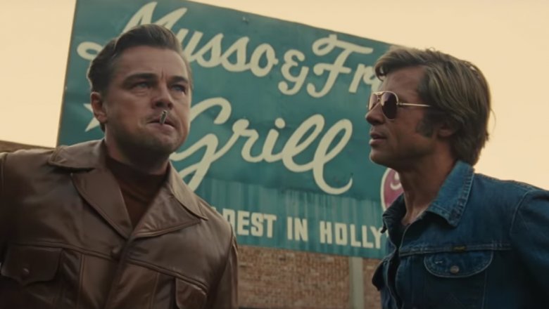 Leonardo DiCaprio and Brad Pitt as Rick Dalton and Cliff Booth
