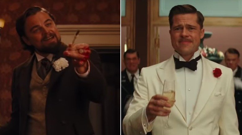 Leonardo DiCaprio in "Django Unchained" and Brad Pitt in "Inglorious Basterds"