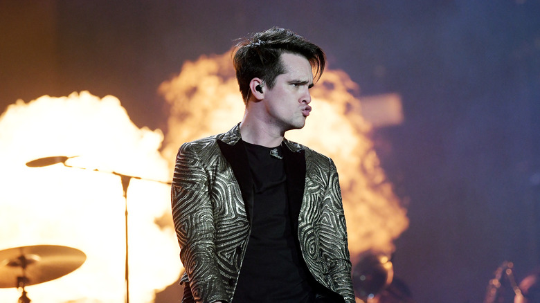 Brendon Urie making a face fire