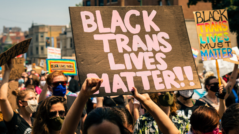 people protesting black trans lives matter