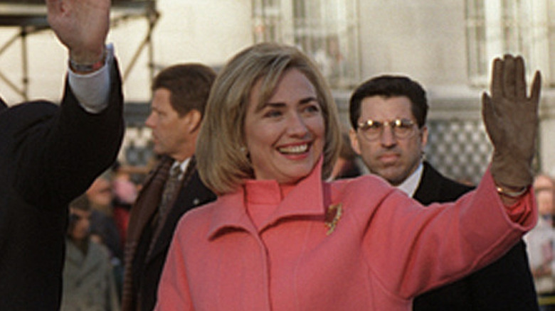 Cropped photo of Hillary Clinton on Inauguration Day 1997