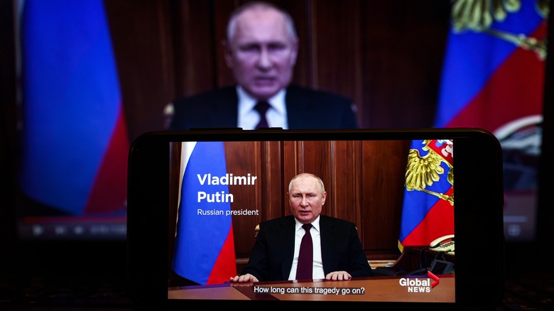 Valdimir Putin on television 
