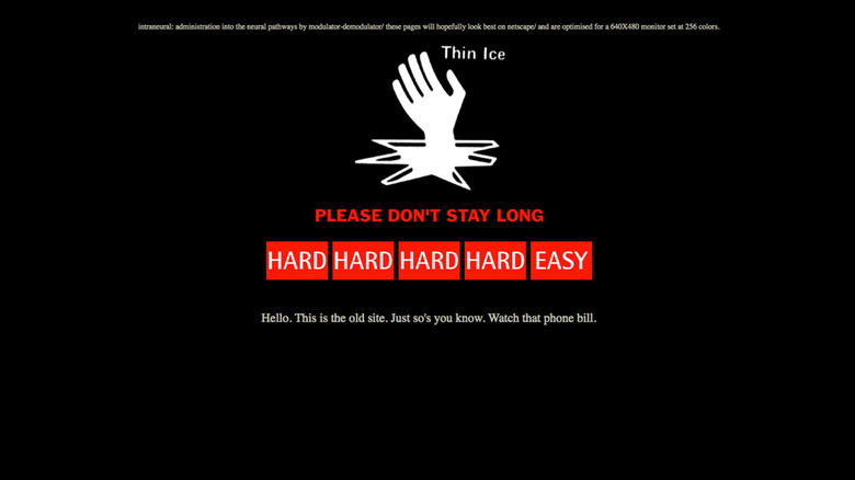 Screenshot of Radiohead's 1996 website