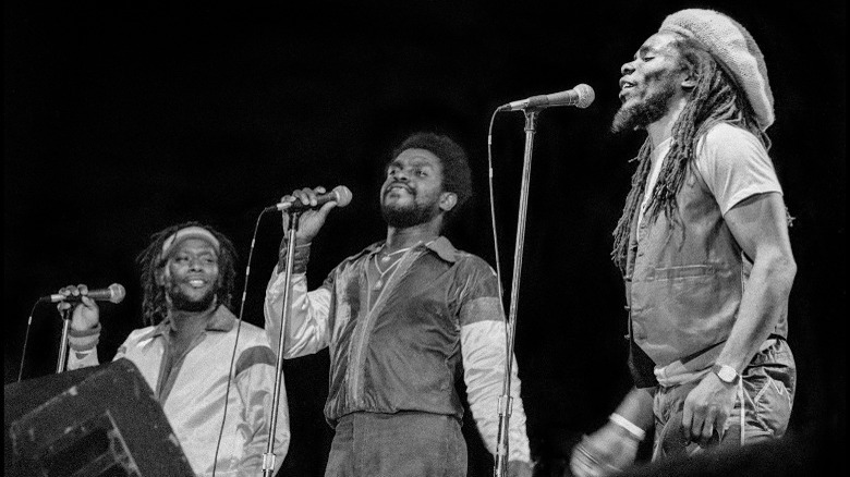 Rastafarians performing music