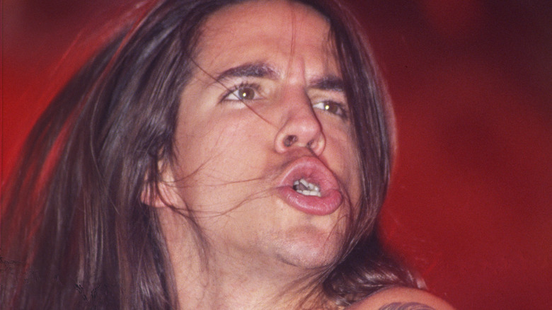 Anthony Kiedis of Red Hot Chili Peppers performing on stage