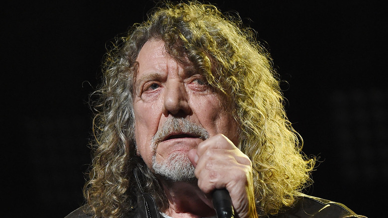 Robert Plant with microphone