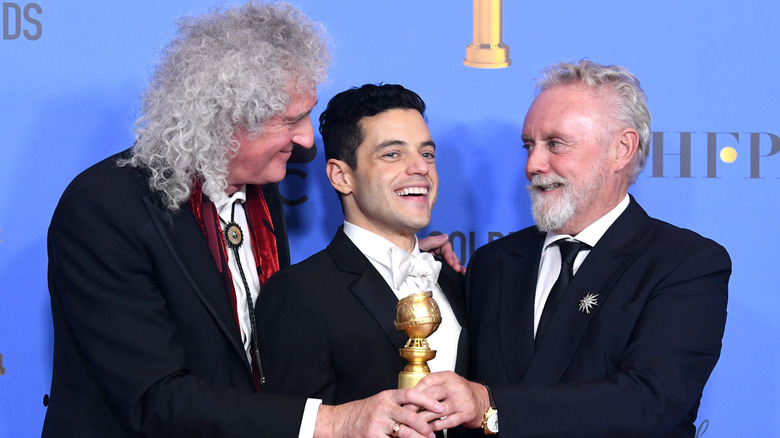Rami Malek and Roger Taylor of Queen at Golden Globes