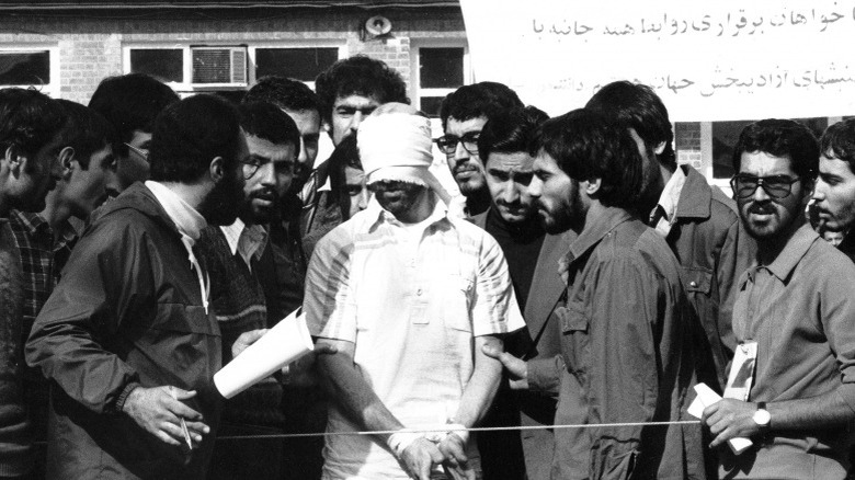 Iranian students and an American hostage, 1979