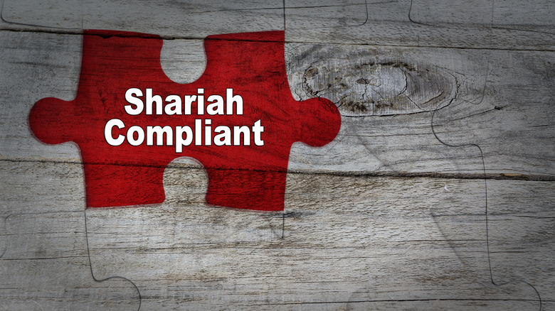 A word puzzle that reads, 'Shariah Compliant'