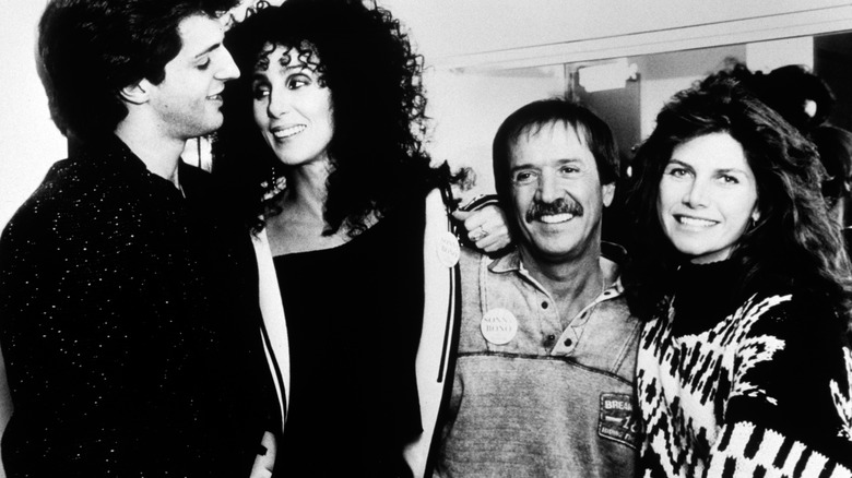 sonny bono and his wife mar, cher and her boyfriend