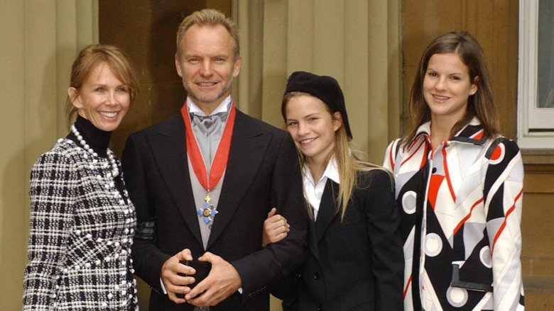 Sting with his wife and daughters