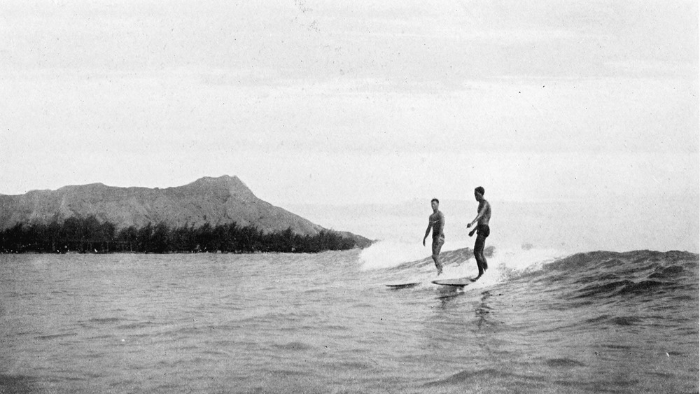 Surf riding at Waikiki Beach, Honolulu