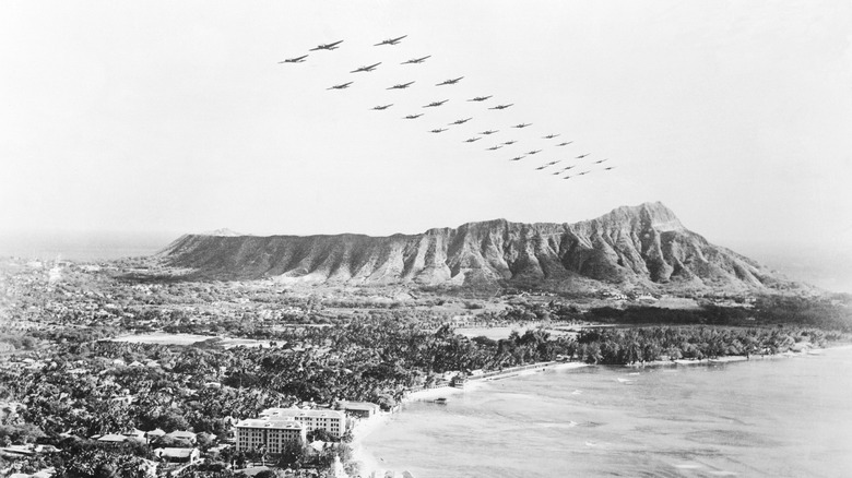 Bombers fly over Honolulu