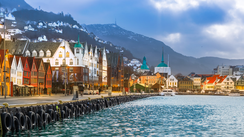 Bergen Norway harbor district