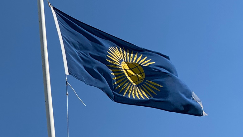 Commonwealth flag flying