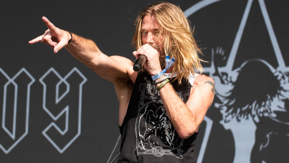 Taylor Hawkins performs with Chevy Metal