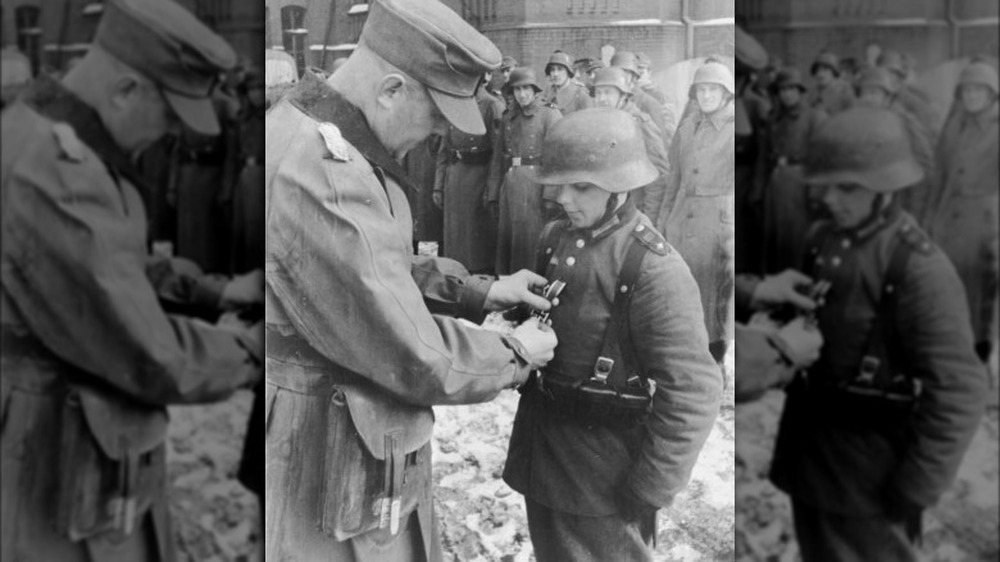 Hitler Youth receiving the Iron Cross in 1945