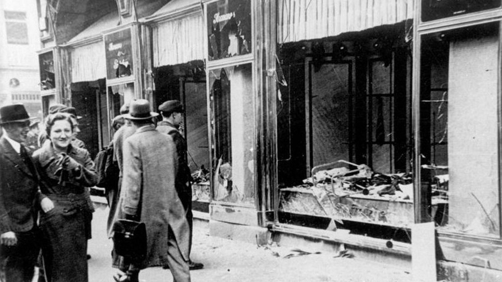 Jewish businesses destroyed after Kristalnacht