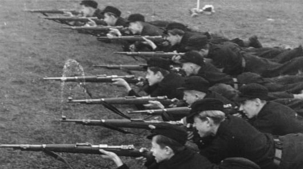 Hitler Youth training with rifles