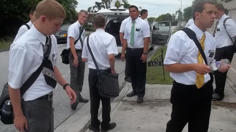 Group of Mormon missionaries