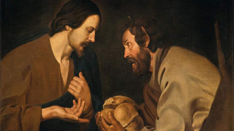 Painting of Jesus and the devil