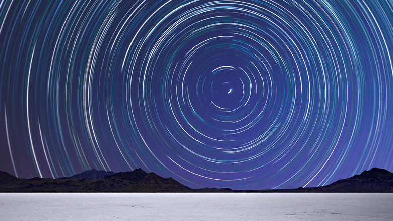 Time-lapse photo of night sky