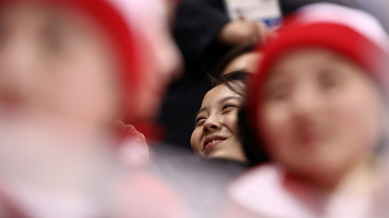 Kim Yo-jong in crowd at Olympics