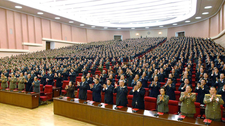 Korean Worker's Party in 2010, Kim Kyong-hui third from right