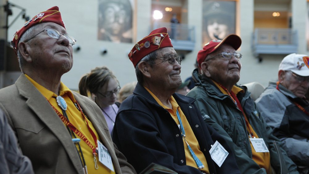 Bill Toledo, Frank G. Willetto and Keith Little, Navajo Code Talkers in 2010