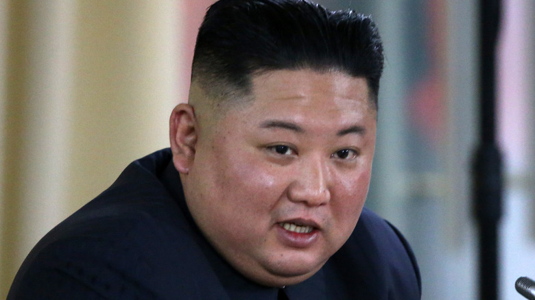 Kim Jong-un smirking