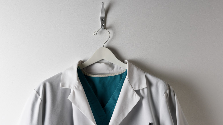 doctors coat on hanger