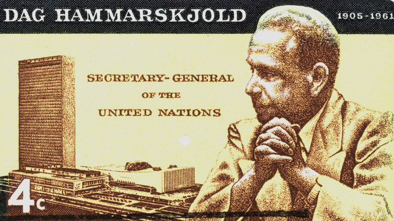 Dag Hammarskjold on a postage stamp