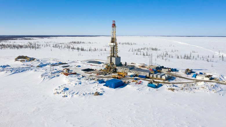 Drilling rig in Siberia