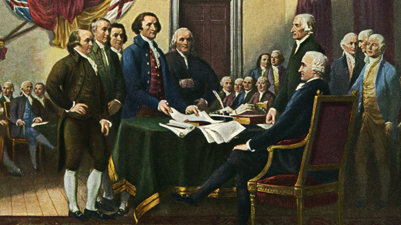 painting signing declaration of independence