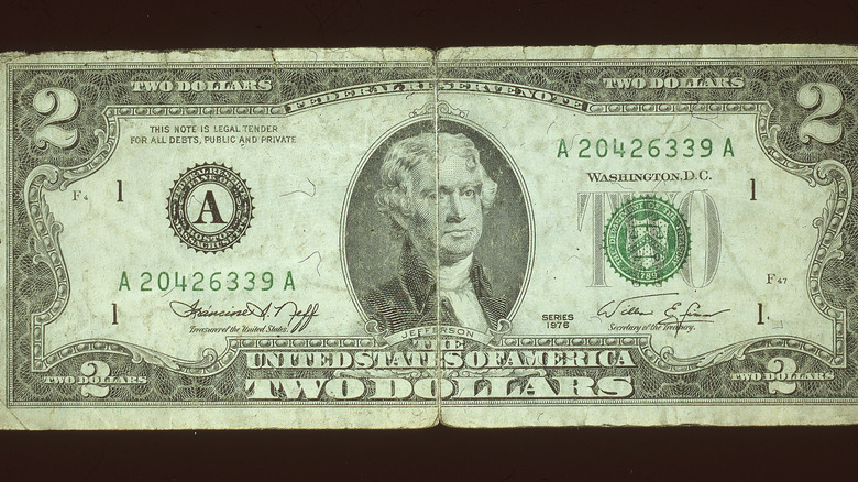 a two dollar bill