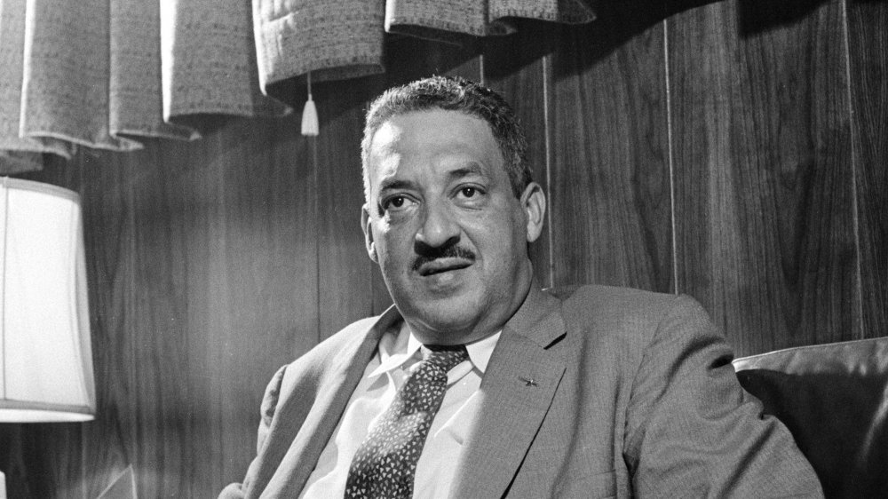 Lawyer Thurgood Marshall poses for a portrait on September 17, 1957