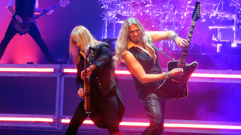 Trans-Siberian Orchestra guitarists on stage
