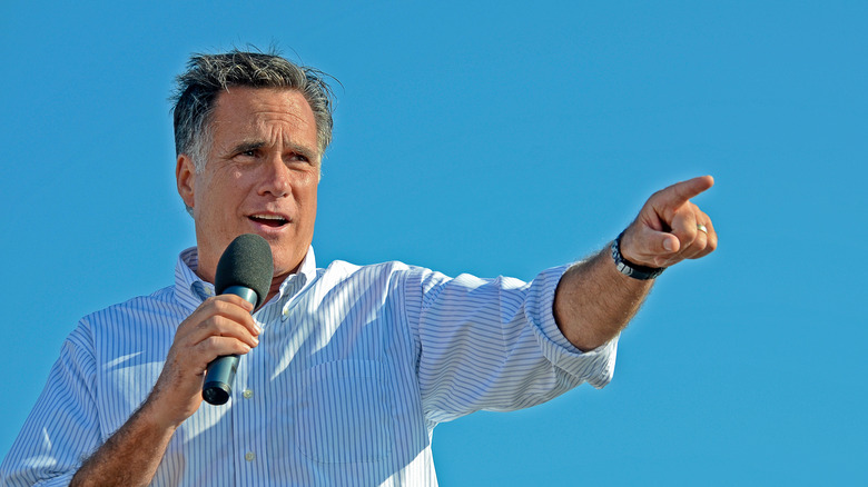 MItt Romney speaks during a 2012 campaign event.
