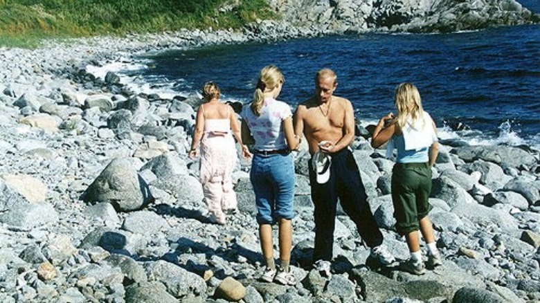 Putin with family at lake
