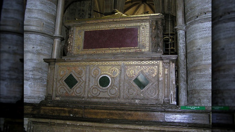 The tomb of King Henry III in Westminster Abbey.