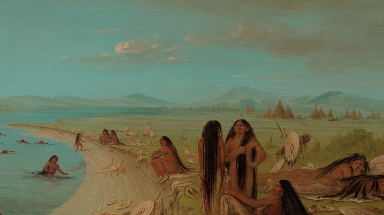 artwork depicted people indigenous to Yellowstone