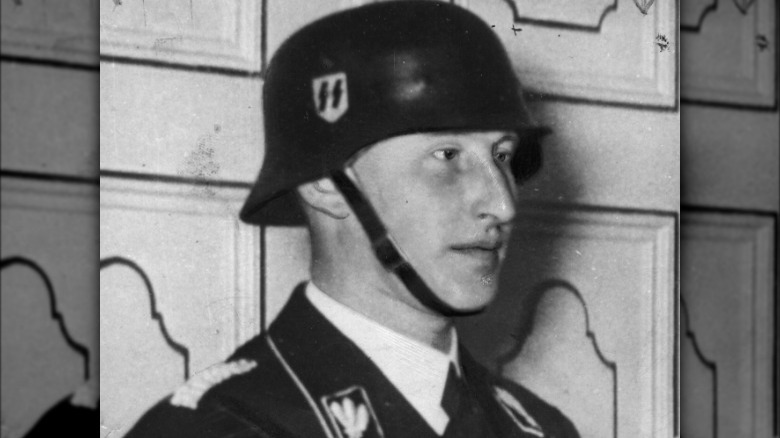 Reinhard Heydrich standing at attention